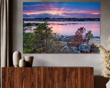 Sunset near Frederikstad in Norway by Evert Jan Luchies