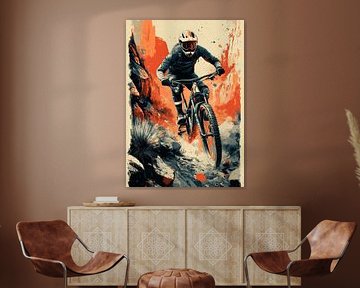 Defying Gravity: Mountain Biker's Leap of Courage