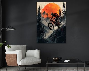 Der Schwerkraft trotzen: Der Mutsprung eines Mountainbikers von Jaudat Efendi