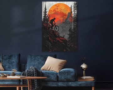 Defying Gravity: Mountain Biker's Leap of Courage