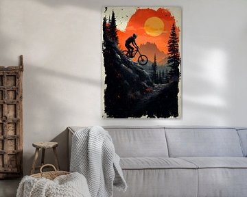 Der Schwerkraft trotzen: Der Mutsprung eines Mountainbikers von Jaudat Efendi