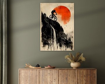 Der Schwerkraft trotzen: Der Mutsprung eines Mountainbikers von Jaudat Efendi