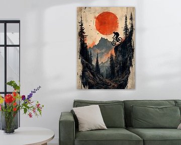 Defying Gravity: Mountain Biker's Leap of Courage by Jaudat Efendi