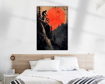 Der Schwerkraft trotzen: Der Mutsprung eines Mountainbikers von Jaudat Efendi