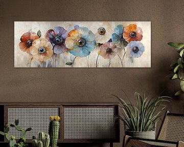 Colourful Flowers | Colourful Flowers Canvas by Wonderful Art