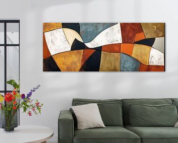 Abstract Geometrisch | Tangled Paths of Color van De Mooiste Kunst