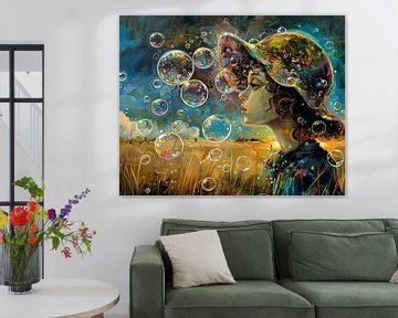Colorful Silence van Abstract Schilderij