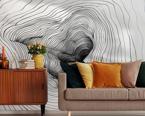 Voorbeeld van het werk in een kamer