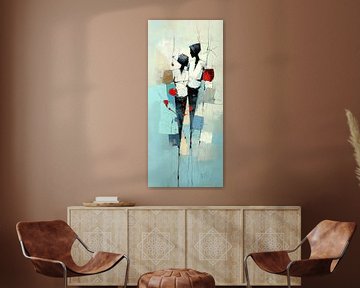 Blauw Geometrisch van Modern Collection