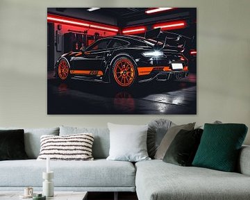 Porsche 911 GT3 RS Black Orange by MIROKKU