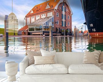 Harbour of Oudeschild on Texel. (square) by Justin Sinner Photography (Photographer on Texel)