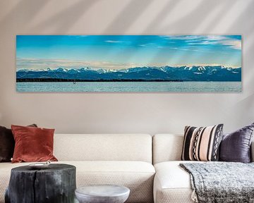Panorama Bodenmeer Zwitserse Alpen van Dieter Walther