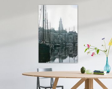 Hooge Der Aa in Groningen in de mist van Patricia Hofmeester
