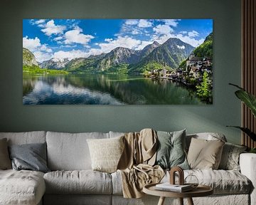 Ein Blick auf den See von Hallstadt in Österreich aus von Andreas Völkel