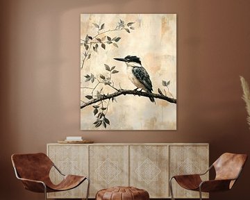 Majestueuze IJsvogel op Tak van But First Framing