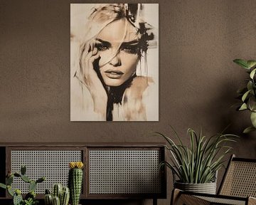 Modern figuratief portret van Carla Van Iersel