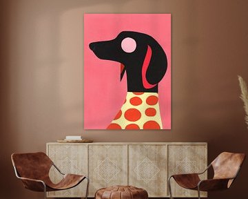 Tekkel in roze van Franka Poulain