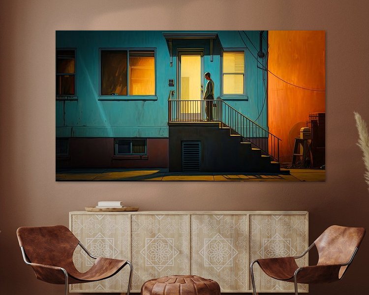 Voorbeeld van het werk in een kamer