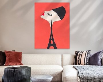 Eiffeltoren met vrouw van Franka Poulain