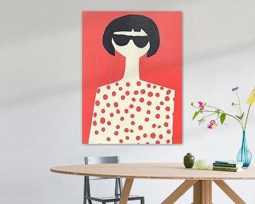 red polka dots and sunglasses by Franka Poulain
