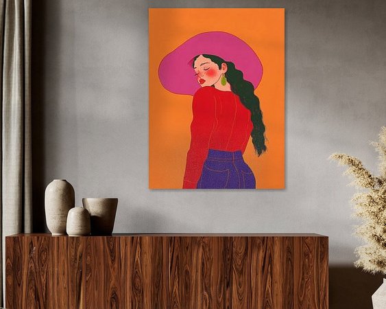 Voorbeeld van het werk in een kamer