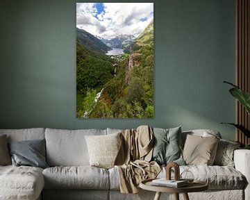 Norway Landscape at Geiranger Fjord by Studio17