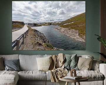 A lonely road through breathtaking scenery in Norway by Studio17