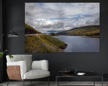Shore road in a barren Norwegian landscape by Studio17