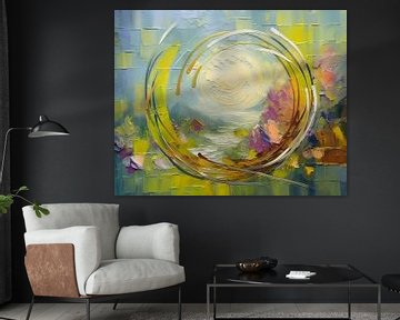Modern Abstract: Kleurrijk landschap van Studio Pieternel