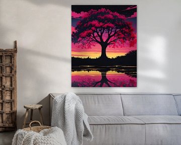 Lichtgevende levensboom van Artistic