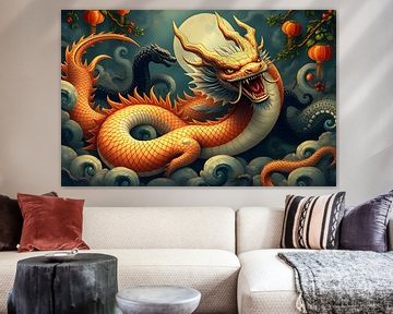 japanse kunst met draak van Egon Zitter