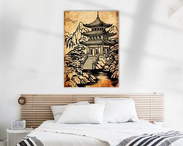 Japanse Pagode Illustratie