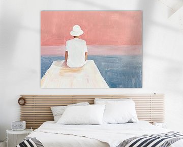 Seascape | Pink Horizon by Wonderful Art