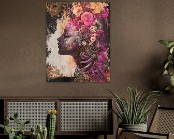 Gouden Bloemen en Paarse Schaduw