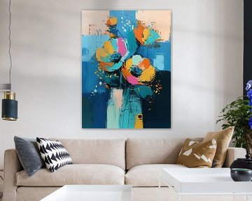 Abstract Bloemen van Abstract Schilderij