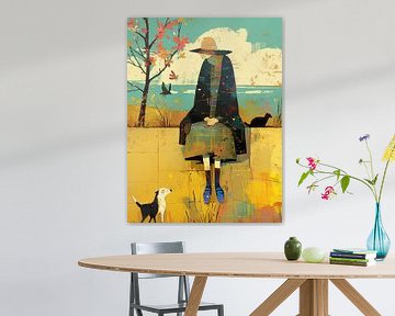 Damesportret | Whispers of Wind van ARTEO Schilderijen