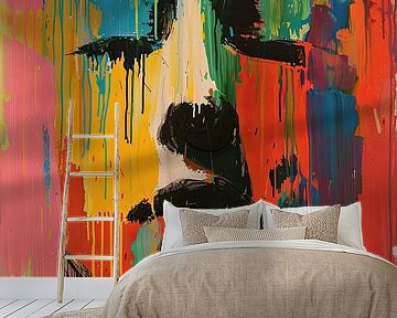 Abstract Face | Colorful Mind Escape by Modern Collection
