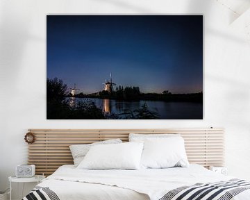 Kinderdijk Windmills in evening light by Alvin Aarnoutse
