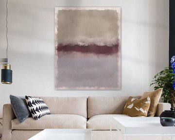Wit, donkerrood, lila. Kleurenveldschilderij geïnspireerd door Mark Rothko. van Dina Dankers