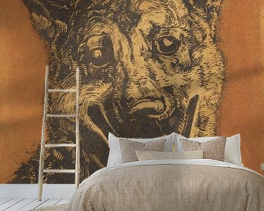 Voorbeeld van het werk in een kamer