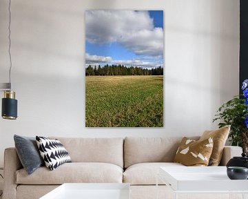 A field after the autumn harvest by Claude Laprise