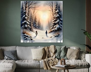 Winter met zonneschijn van Kristin M