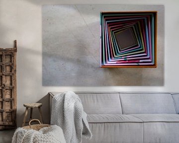 Square spiral colourful top right