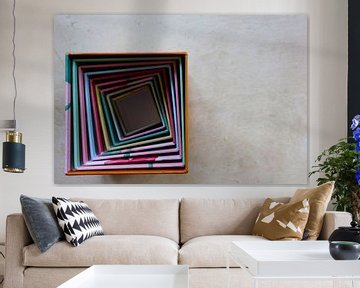 Square spiral colourful bottom left