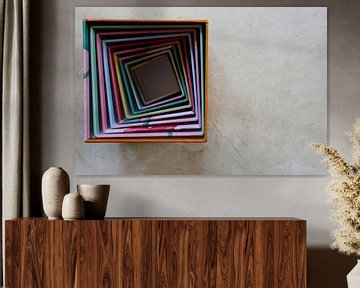 Square spiral colourful top left