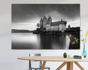 Mystiek kasteel in Frankrijk in zwart-wit van Manfred Voss, Zwart-Wit Fotografie