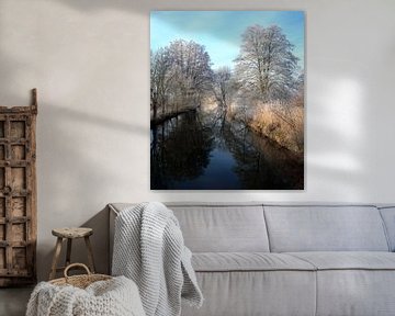 Idyllisch winterlandschap bij de rivier de Paar van ManfredFotos