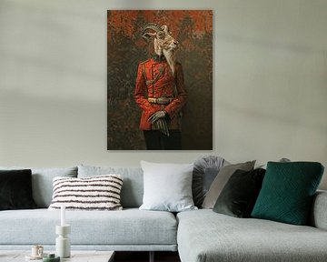Dierportret Saiga Abgedrehtschweinstall van Nico Brons