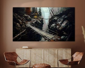 remote mountain hut