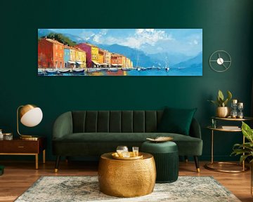 Sunlit Mediterranean Silence van Abstract Schilderij